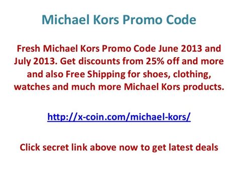 michaelkors promo code|michael kors free shipping code.